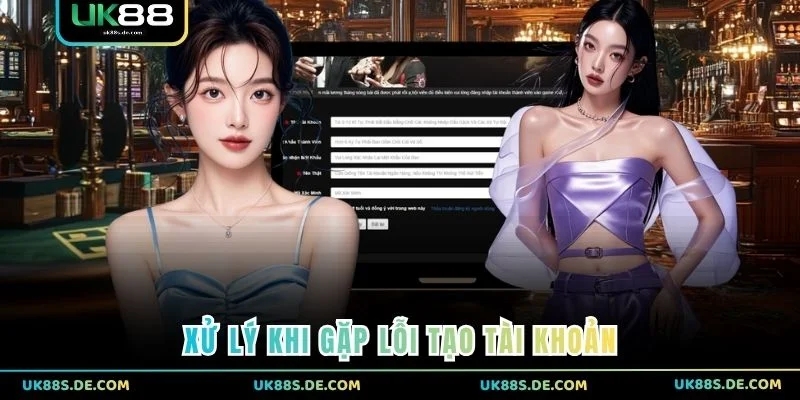 Xử lý khi gặp lỗi tạo tài khoản